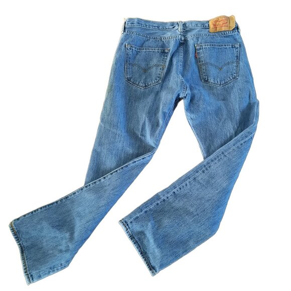 Levis 501 Jeans Mens Jeans 34 x 30 Stonewash 501-0193 Button Fly - Picture 1 of 12